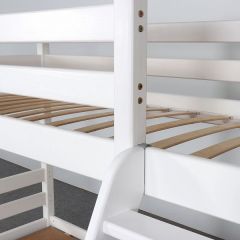 АДЕЛЬ Кровать двухъярусная с наклонной лестницей (белый) в Серове - serov.mebel24.online | фото 6