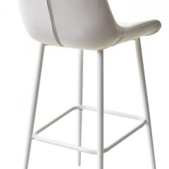 Барный стул ХОФМАН, цвет H-09 Светло-серый, велюр / белый каркас М-City в Серове - serov.mebel24.online | фото 4