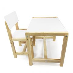 Детский растущий комплект стол и стул  Я САМ "Лофт" (Белый, Сосна) в Серове - serov.mebel24.online | фото 2