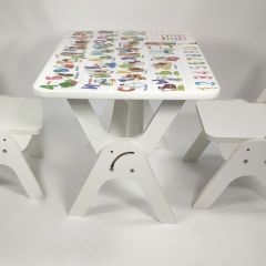 Детский растущий стол-парта и два стула Я САМ "Умка-Дуо" (Алфавит) в Серове - serov.mebel24.online | фото 1