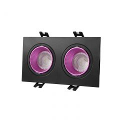 DK3072-BK+PI Встраиваемый светильник, IP 20, 10 Вт, GU5.3, LED, черный/розовый, пластик в Серове - serov.mebel24.online | фото