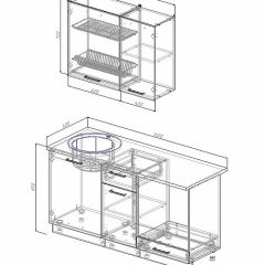 Кухонный гарнитур Жемчуг 1600 (Стол. 26мм) в Серове - serov.mebel24.online | фото 2