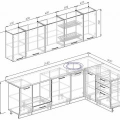 Кухонный гарнитур угловой Графика 2600х1600 (Стол. 26мм) в Серове - serov.mebel24.online | фото 2