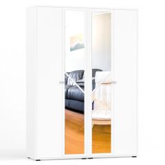 Камелия Шкаф 4-х створчатый, цвет белый, ШхГхВ 160х48х220 см., универсальная сборка, можно использовать как два отдельных шкафа в Серове - serov.mebel24.online | фото 1
