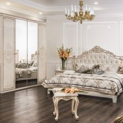 Комод 4 ящика с Зеркалом ППУ (крем) коллекция Патрисия в Серове - serov.mebel24.online | фото 5