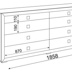 Комод большой Глэдис М27 (ЯШС/Белый) в Серове - serov.mebel24.online | фото 2