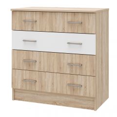 БЕАТРИС Комод К800 (Дуб Сонома светлый/Белый глянец) в Серове - serov.mebel24.online | фото