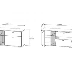 ЛАНС Комод К101 (дуб бунратти/белый) в Серове - serov.mebel24.online | фото 2