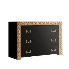 Комод Тиффани Premium черная/золото (ТФКМ-1(П) в Серове - serov.mebel24.online | фото