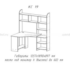 Компьютерный стол №19 (Анкор темный) в Серове - serov.mebel24.online | фото 3