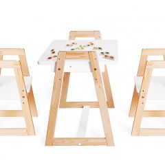 Комплект детской мебели стол и  два стула Я САМ "Лофт-Дуо" (Белый) в Серове - serov.mebel24.online | фото