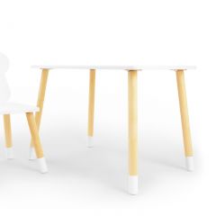 Комплект детской мебели стол и стул Корона (Белый/Белый/Береза) в Серове - serov.mebel24.online | фото 2