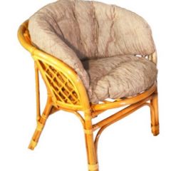 Кресло Багама, подушки светлые полные шенил (Мёд) в Серове - serov.mebel24.online | фото