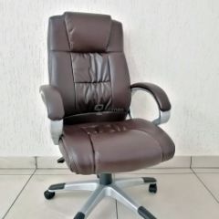 Кресло Barneo K-6 для руководителя (коричневая экокожа) в Серове - serov.mebel24.online | фото