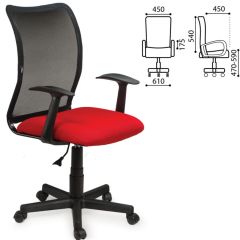 Кресло BRABIX "Spring MG-307" (красное/черное TW) 531405 в Серове - serov.mebel24.online | фото 2