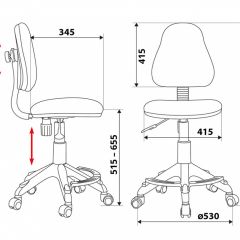 Кресло детское Бюрократ KD-4-F/PENCIL-GN зеленый карандаши в Серове - serov.mebel24.online | фото 3