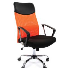 Кресло для руководителя CHAIRMAN 610 N (15-21 черный/сетка оранжевый) в Серове - serov.mebel24.online | фото
