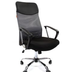 Кресло для руководителя CHAIRMAN 610 N(15-21 черный/сетка серый) в Серове - serov.mebel24.online | фото