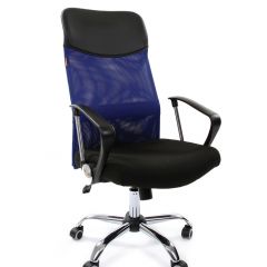 Кресло для руководителя CHAIRMAN 610 N (15-21 черный/сетка синий) в Серове - serov.mebel24.online | фото