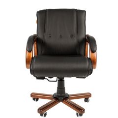 Кресло для руководителя CHAIRMAN  653 М (Кожа) Черное в Серове - serov.mebel24.online | фото 2