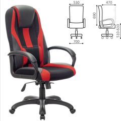 Кресло компьютерное BRABIX PREMIUM "Rapid GM-102" (экокожа/ткань, черное/красное) 532107 в Серове - serov.mebel24.online | фото 2