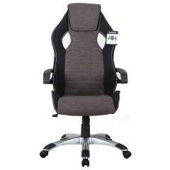 Кресло компьютерное BRABIX Techno GM-002 (ткань) черное/серое, вставки белые (531815) в Серове - serov.mebel24.online | фото 3