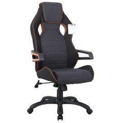 Кресло компьютерное BRABIX Techno Pro GM-003 (ткань черное/серое, вставки оранжевые) 531813 в Серове - serov.mebel24.online | фото 1