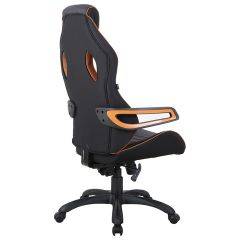 Кресло компьютерное BRABIX Techno Pro GM-003 (ткань черное/серое, вставки оранжевые) 531813 в Серове - serov.mebel24.online | фото 6
