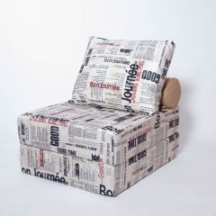 Кресло-кровать-пуф бескаркасное Прайм (Газета) в Серове - serov.mebel24.online | фото