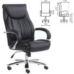 Кресло офисное BRABIX "Advance EX-575" (хром/экокожа/черное) 531825 в Серове - serov.mebel24.online | фото 1