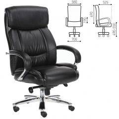 Кресло офисное BRABIX "Direct EX-580" (хром/рециклированная кожа/черное) 531824 в Серове - serov.mebel24.online | фото