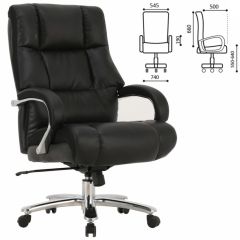 Кресло офисное BRABIX PREMIUM "Bomer HD-007" (рециклированная кожа, хром, черное) 531939 в Серове - serov.mebel24.online | фото 2