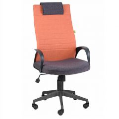 Кресло Квест HOME (Ткань КФ-28/КФ-13) оранжевый-сливовый в Серове - serov.mebel24.online | фото