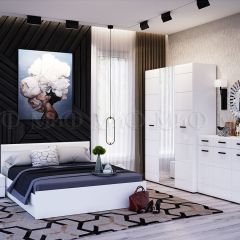 НЭНСИ NEW Кровать 1,4 м с ПМ (Белый глянец холодный/Белый) в Серове - serov.mebel24.online | фото 2