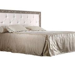 Кровать 2-х спальная(1,4 м) Тиффани штрих-лак/серебро с мягким изголовьем с подъемным механизмом (ТФКР140-2[3]) в Серове - serov.mebel24.online | фото