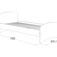 Кровать-4 одинарная (900*1900) в Серове - serov.mebel24.online | фото 2