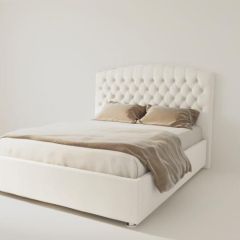 Кровать Берлин без основания 1600 (экокожа белая) в Серове - serov.mebel24.online | фото