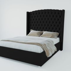 Кровать Берлин ЛЮКС с ПМ 2000 (экокожа кольт ч) в Серове - serov.mebel24.online | фото 2