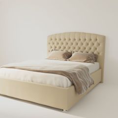 Кровать Берлин с ПМ 900 (экокожа бежевая) в Серове - serov.mebel24.online | фото 4