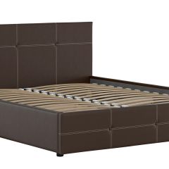 Кровать двойная Синди 160 + ортопед + ПМ + дно (арт. Марика 468 к/з (шоколад)) в Серове - serov.mebel24.online | фото 2
