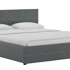 Кровать двойная Синди 160 + ортопед + ПМ + дно (арт. Марика 485 к/з (серый)) в Серове - serov.mebel24.online | фото