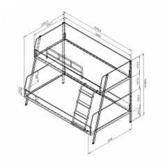 Кровать двухъярусная Дельта Лофт-20.02.04 Белый в Серове - serov.mebel24.online | фото 2