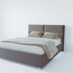 Кровать Корсика с ПМ 1400 (велюр темно-серый) в Серове - serov.mebel24.online | фото 2