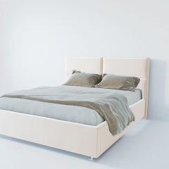 Кровать Корсика с ПМ 1600 (экокожа белая) в Серове - serov.mebel24.online | фото 2