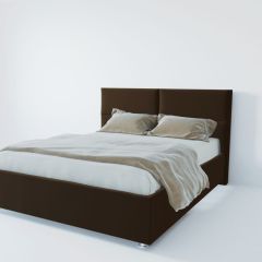 Кровать Корсика с ПМ 1600 (экокожа коричневая) в Серове - serov.mebel24.online | фото 2