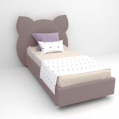 Кровать Котя с ортопедическим основанием 1200 (велюр темно-серый) в Серове - serov.mebel24.online | фото 1
