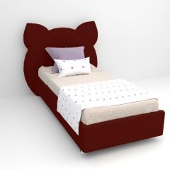 Кровать Котя с ортопедическим основанием 900 (велюр бордо) в Серове - serov.mebel24.online | фото
