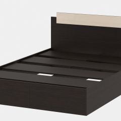 СОФИЯ Кровать КР1600 (венге/дуб белфорт) щиты в Серове - serov.mebel24.online | фото