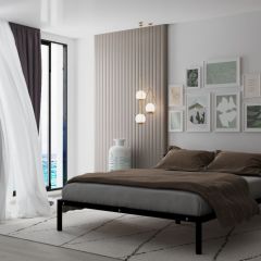 Кровать Мета с матрасом 1400 (черный) в Серове - serov.mebel24.online | фото 2