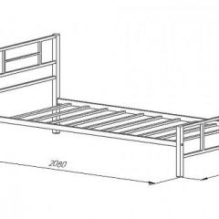 Кровать металлическая "Кадис 900х1900" Слоновая кость в Серове - serov.mebel24.online | фото 2